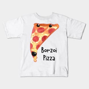 borzoi pizza Kids T-Shirt